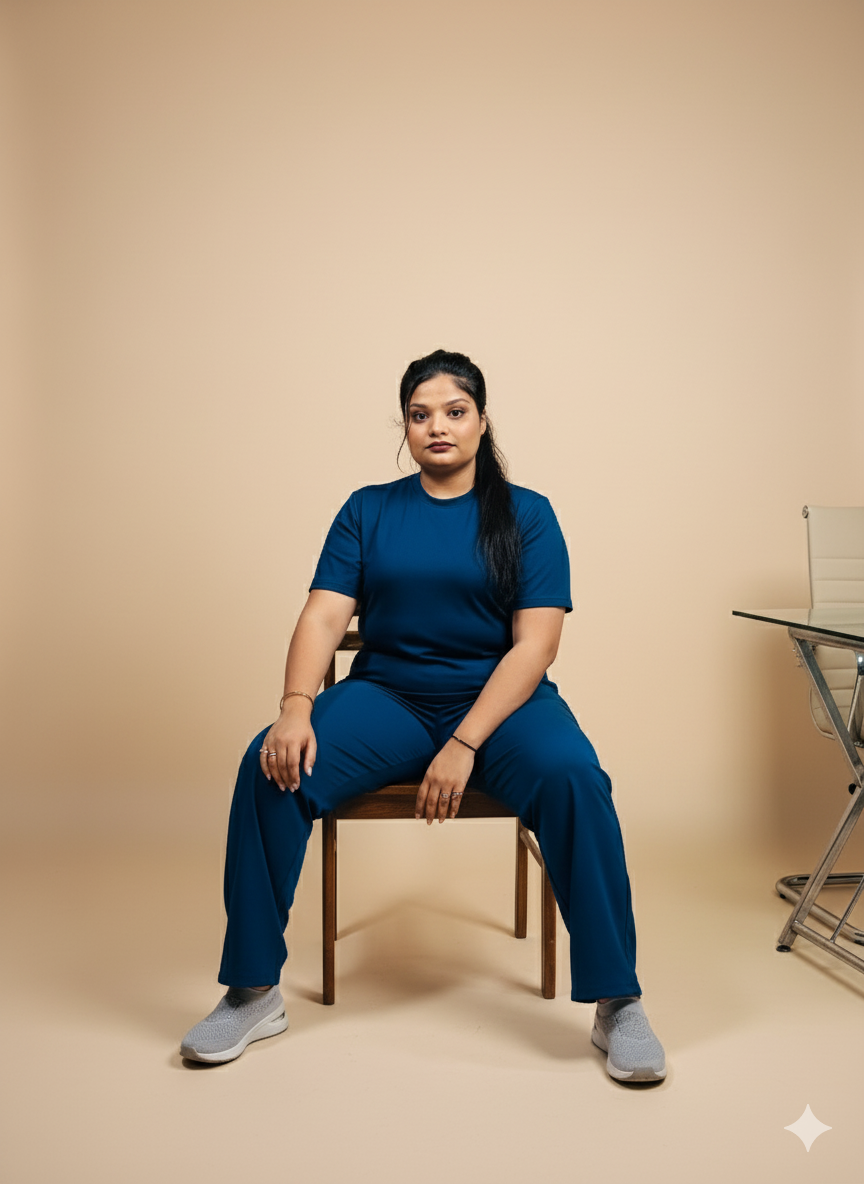 Navy Ease (Classic Navy Blue Co-Ord Set – Effortless Comfort &amp; Style)