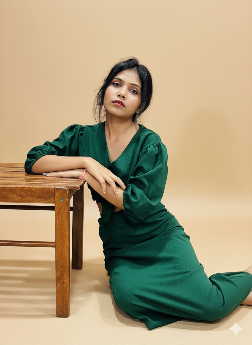 Midnight Moss Set (Women skirt and top)