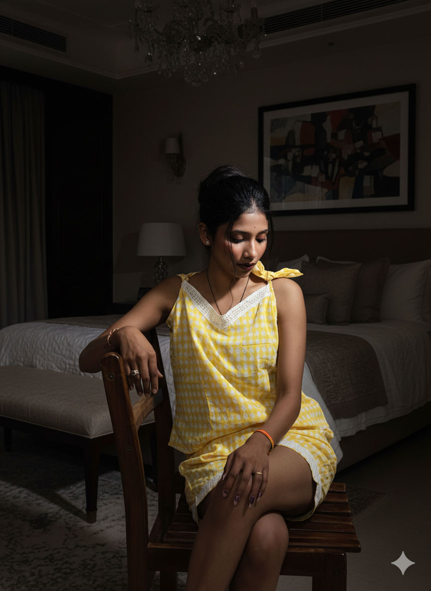 Lemon Glow Set  (Women yellow sleeveless shirt with yellow short short)